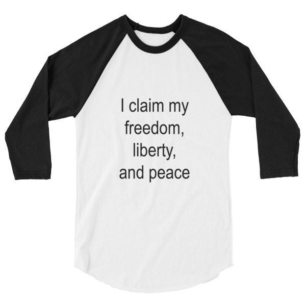 Liberty 3/4 sleeve raglan shirt